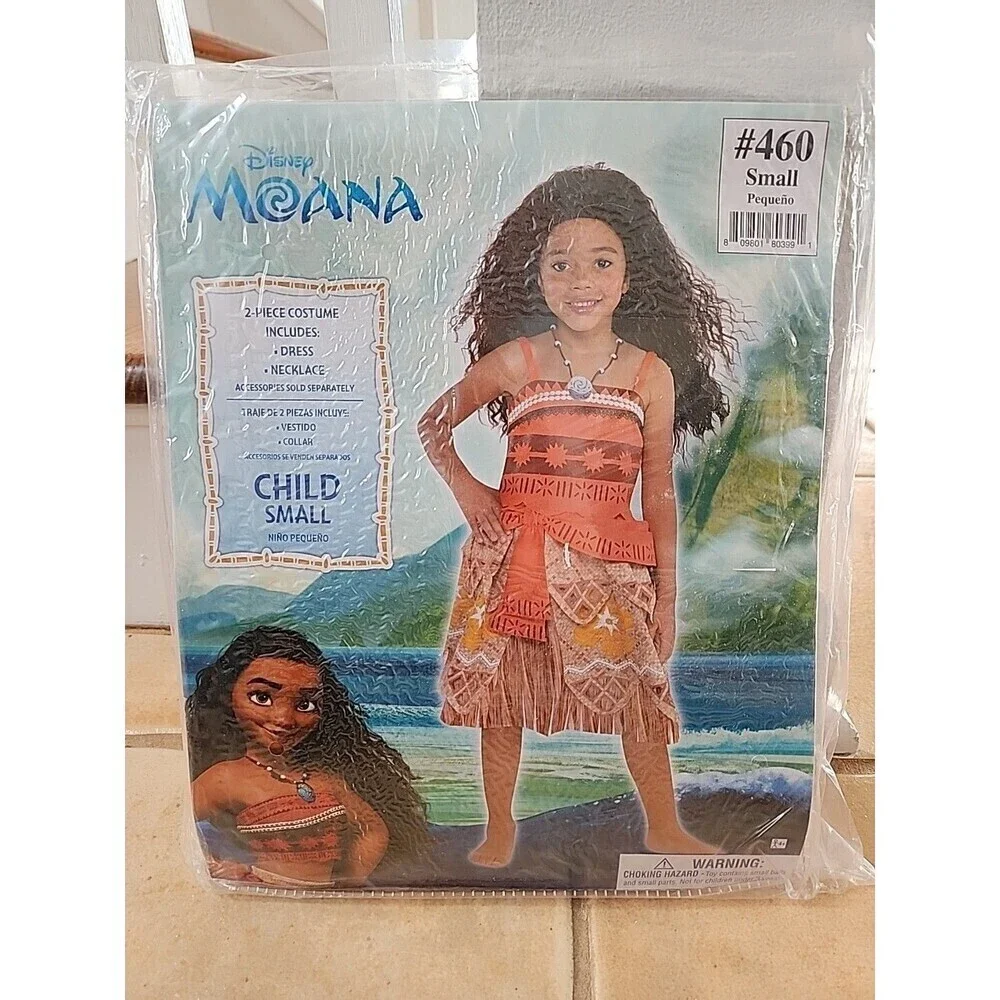 Disney Moana Costume,  Child Small,  Size (4-6)